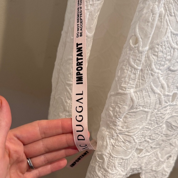 NWT Mac Duggal Ivory Embroidered Cutwork Full Midi Skirt XS Anthropologie‎ - Picture 3 of 13